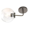 thumbnail image 2 of Eden Home 14.25" Transitional Metal Wall Sconce in Gun Brown and Clear, 2 of 6