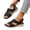 Black, variant on Women's Open Toe Wedge Orthopedic Sandals Boho Non-slip Dressy Summer Sandals with Ankle Strap Breathable Casual Walking Shoes