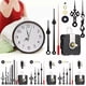 thumbnail image 3 of 3PCS Silent DIY Clock Movement Mechanism Hands Kit Wall Clock Movement Repair Tool Parts Kit Long Shaft Mechanism, 3 of 5