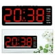 thumbnail image 1 of Reloj digital Reloj LED Fácil de leer Decoración del hogar con temperatura Reloj de mesa Reloj de pared para mesa Dormitorio Fondo de oficina Número rojo, 1 of 8