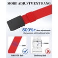 thumbnail image 5 of AWAYTR Nylon Ratchet Automatic Metal Buckle Adjustable No-Hole Web Boys Baseball Belts Red, 5 of 10
