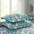 thumbnail image 2 of MarCielo 3 Piece Quilted Bedspread, Printed Quilt, Quilt Set Bedding Throw Blanket Coverlet Oversize Lightweight Bedspread Ensemble, Turquoise, Queen Size, Katrina Blue, 2 of 3