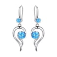 thumbnail image 2 of Boucles d'Oreilles Élégantes Pendantes pour Femmes en Acier Inoxydable Rondes, 2 of 5