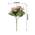 thumbnail image 3 of Efavormart 4 Pack | 12" Artificial Dusty Rose Mini Ranunculus Silk Flower Arrangements, Faux Buttercup Floral Bouquets, 3 of 5