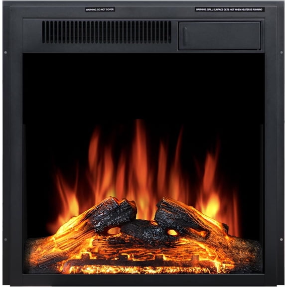 WAA 22'' Free Standing Electric Fireplace Adjustable Flame,Remote,750-1500W Heating (22''X23'')