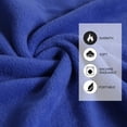 thumbnail image 4 of REDCAMP Fleece Sleeping Bag Liner with Hood, Great for Adult Warm or Cold Weather, 87inch Long Full Sized Zipper Camping Blanket for Outdoor, Blue, 4 of 7