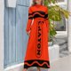 thumbnail image 4 of Vestido largo de disfraz de crayón naranja vestido de verano 2024 vestidos de mujer para ocasiones especiales vestido largo de mujer verano, 4 of 5