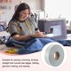 thumbnail image 5 of Uxcell 1-Pack Cinta de Sesgo Extra Ancha de Doble Pliegue, 1.2 Pulgadas x 55 Yardas Cinta de Satén para Coser/Colchar/Dobladillar [Blanco Plateado], 5 of 6