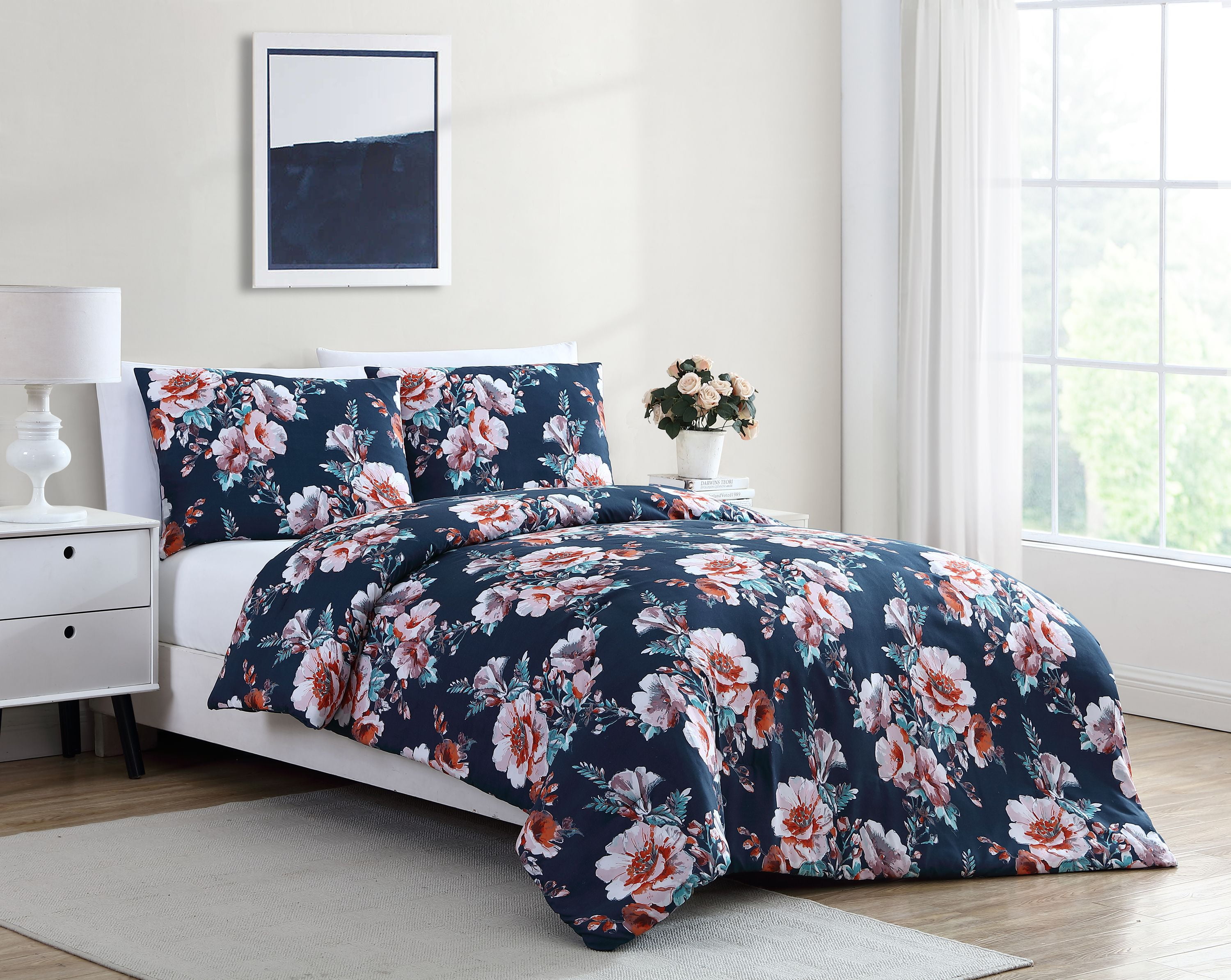 VCNY Home Shelley Navy Floral Comforter Set
