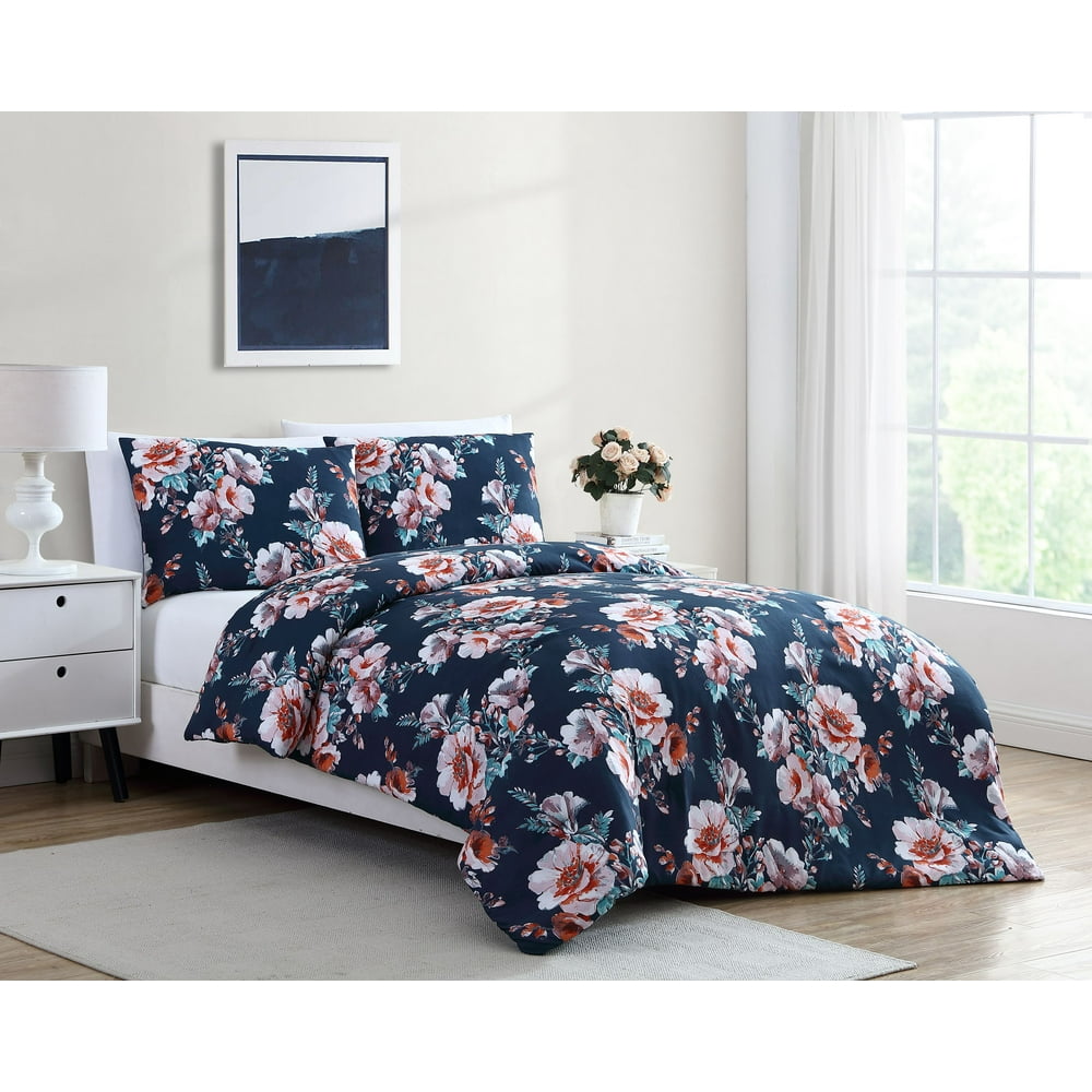 VCNY Home Shelley Navy Floral Comforter Set