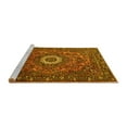 thumbnail image 2 of Ahgly Company Machine Washable Indoor Rectangle Medallion Yellow Traditional Area Rugs, 2' x 5', 2 of 4