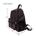 thumbnail image 3 of FORMRS School Backpack with Front Zippered Pocket 12" Elementary Student Travel Daypack, Dark Purple Floral Pattern, 3 of 6