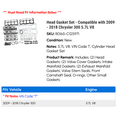 thumbnail image 2 of Head Gasket Set - Compatible with 2009 - 2018 Chrysler 300 5.7L V8 2010 2011 2012 2013 2014 2015 2016 2017, 2 of 2
