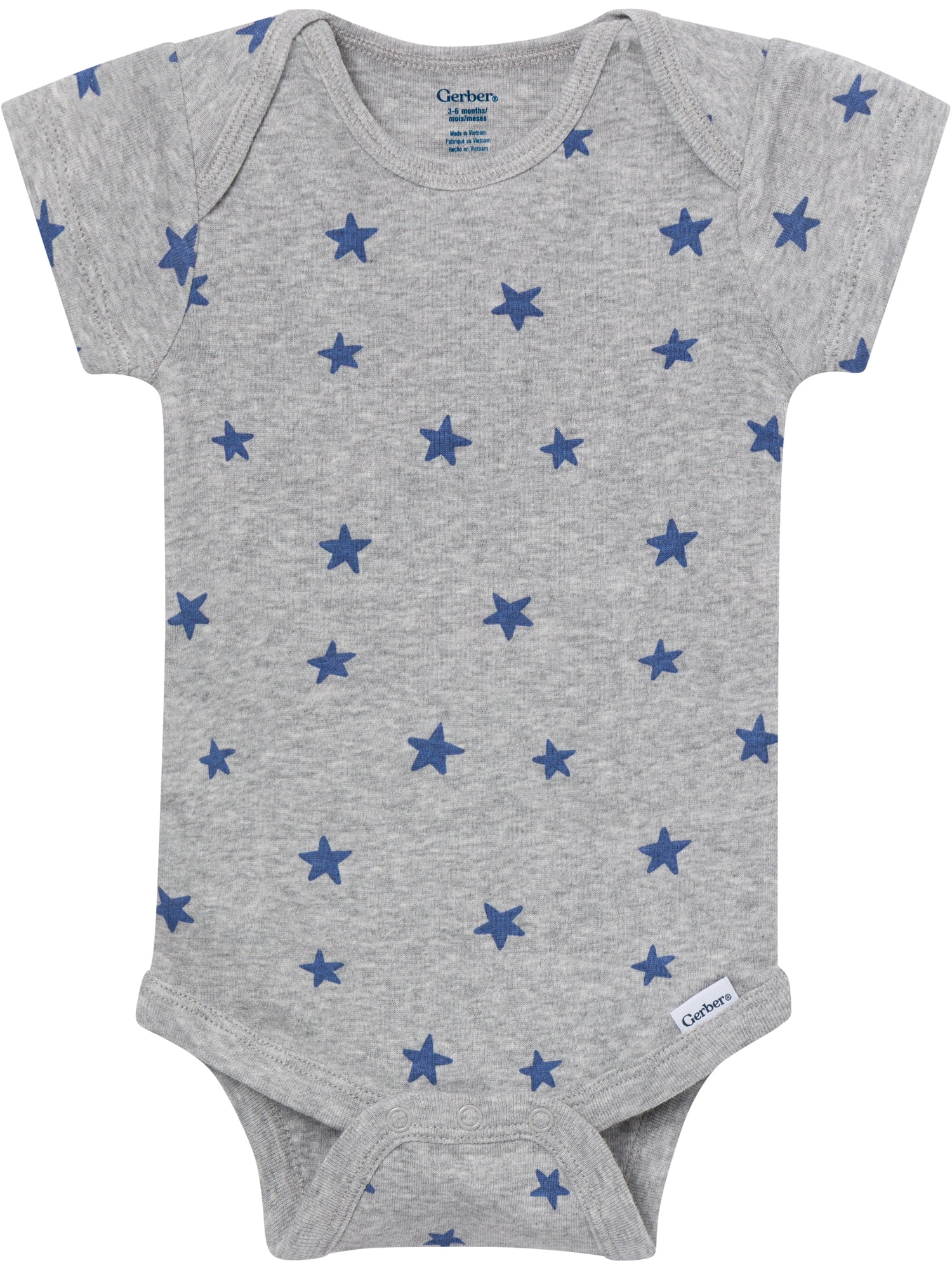 Gerber Baby Neutral Short Sleeve Onesies, 8-Pack, Sizes 0/3 Newborn - 12 Months