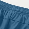 thumbnail image 7 of Besolor Mens Shorts Summer Lightweight Breathable Thin Workout Running Elastic Waist Drawstring Shorts with Pockets(XX-Large,Dark Blue), 7 of 7