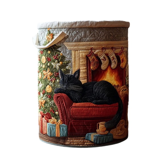 Large Laundry Hampe Woven Rope Storage Basket for Blanket, Toys, Dirty Clothes in Living Room, Bathroom, Bedroom D