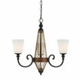thumbnail image 2 of Cal Lighting 30.75" Tall Metal Chandelier in Metal Wood Finish-Color:Metal/Wood,Finish:Metal/Wood,Material:Glass,Shape:Round,Wattage:60WX6, 2 of 2