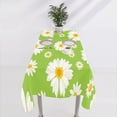 thumbnail image 6 of Odenmar Daisy Floral Round Tablecloth 60 Inch, Farmhouse Waterproof Table Cover, Rustic Flower Design for Dining Table, Kitchen, Party Indoor Outdoor, 6 of 7