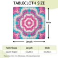 thumbnail image 2 of Pink Blue Tie Dye Mandala Square Fitted Tablecloth with Elastic Edge,Square Table Cover,Washable Elastic Table Cover for Home Kitchen Party Decor 34"x34", 2 of 6