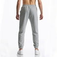 thumbnail image 5 of KeShDi Casual Pants for Men Sweatpants Baggy Men Casual Fashion Elastic Waist Solid Trousers Elastic Long Pants Gray XL, 5 of 6