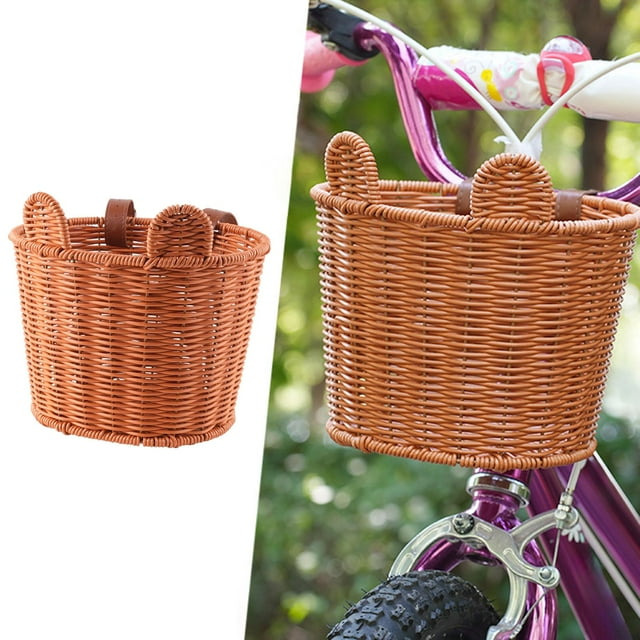 Cesta de bicicleta para niños, cesta de bicicleta, cesta de manillar delantero multifunción desmontable, cesta de scooter para picnic, camping, al