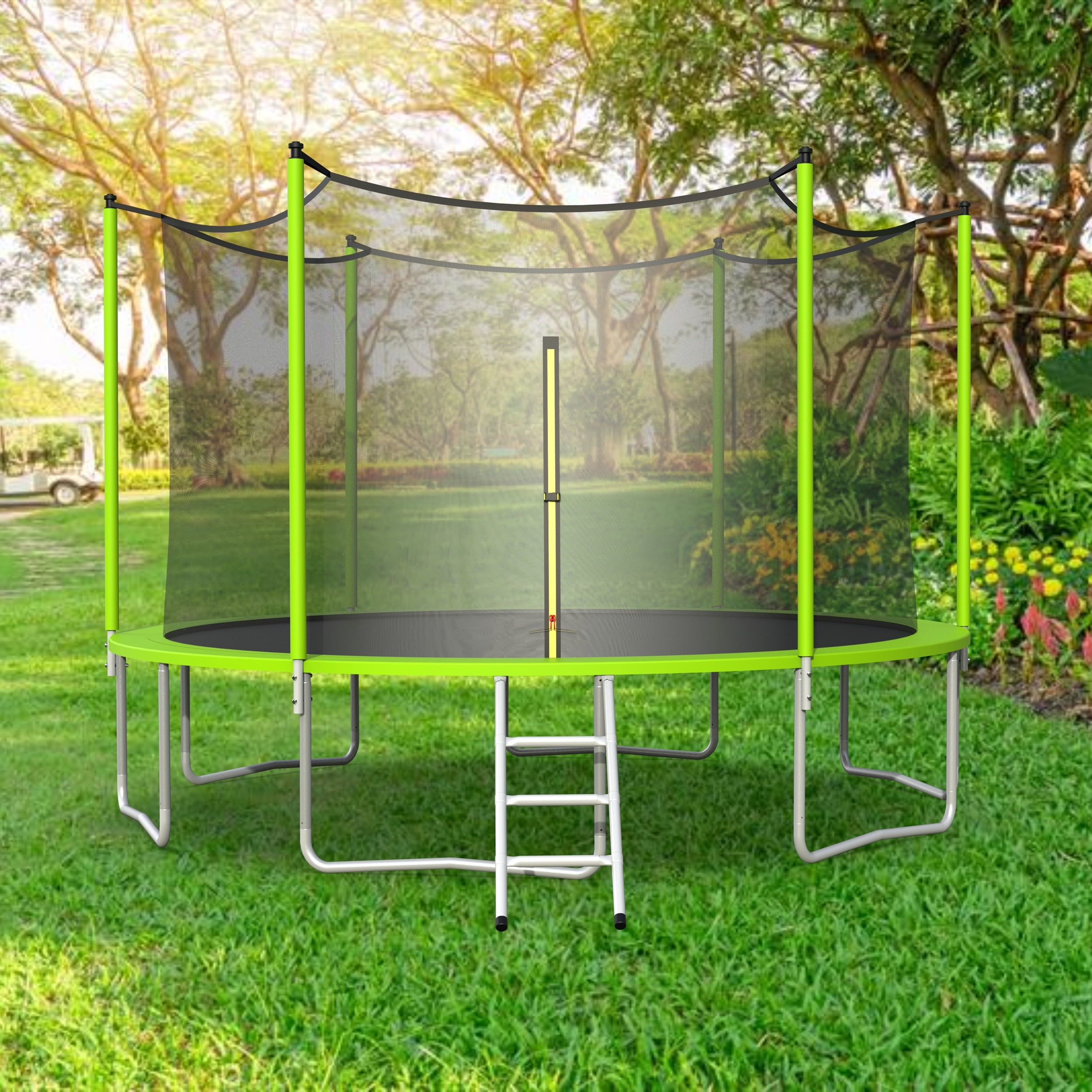 Indoor Outdoor Trampoline, BTMWAY 12FT Trampoline for Adults Kids