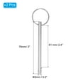 thumbnail image 2 of Stainless Steel Quick Release Bimini Top Pin 3"Lx0.2"Diax2.4" Usable Long, 2 Pack, 2 of 5