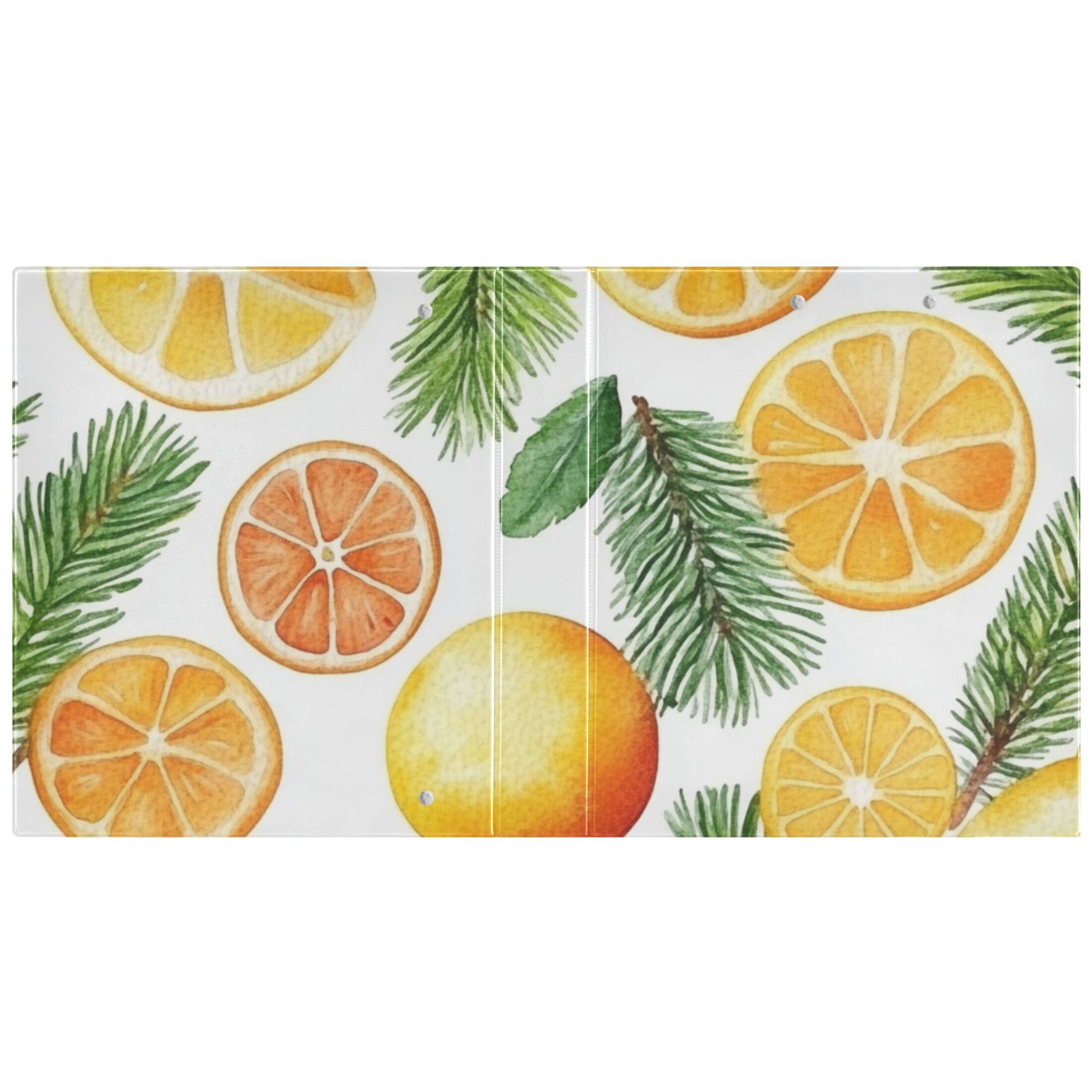 Lemon Orange Slices 3 Ring Binders 1.5 inch Hardcover File Folders with Interior Pockets A4 Size Organizer for School Office Hospital