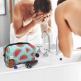 thumbnail image 5 of Goofa Watermelon Printed Toiletry Bag with Handle,Large Capacity Travel Makeup Cosmetic Bag for Women, Carry on Airport Airline Compliant Bag, 5 of 9
