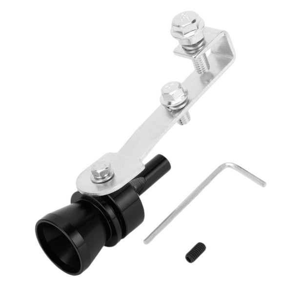 Unique Bargains Turbo Sound Exhaust Muffler Pipe Whistle Rear Tailpipe M Car Motorcycle Roar Maker Aluminum Black 1 Set