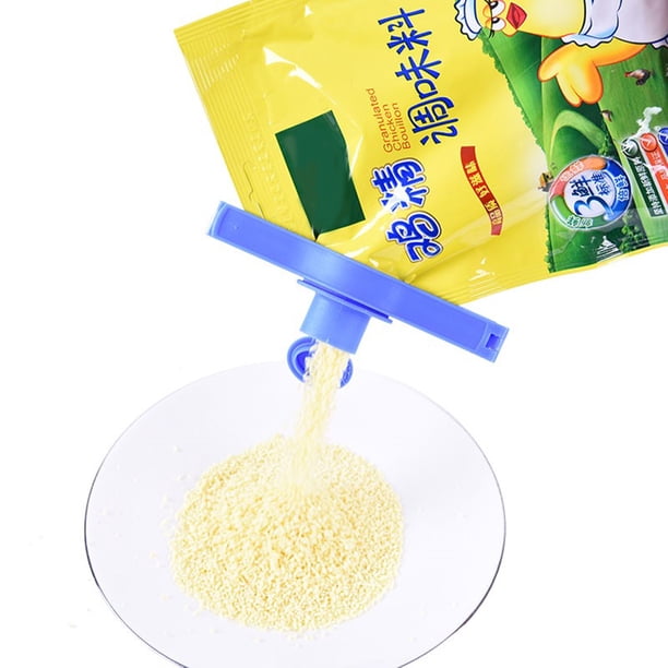 Pinzas para sellar bolsas de alimentos al azar Pinzas para sellar con boquilla de descarga Herramientas para sellar bolsas de condimentos