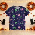 thumbnail image 6 of HAJWOH Halloween Shirts for Toddler Kids Girls 3/4 Sleeve Funny Graphic T-Shirt Casual Crewneck Tunic Tops Halloween Clothing, 6 of 7