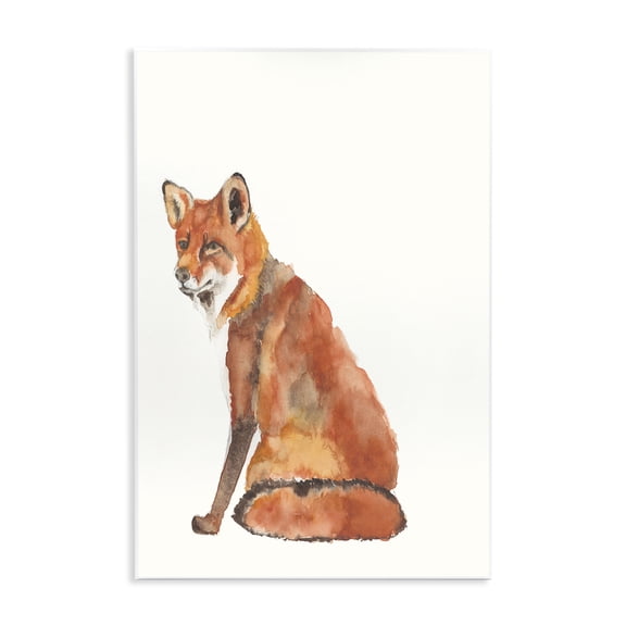 Stupell Industries Rustic Lodge Curious Fox Orange Wall Plaque Art, 10 x 15, by Jennifer Goldberger