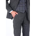 thumbnail image 2 of Suit, Vicson Handmade Slim Fit Black Men's Elegance Suit with Vest, 2 of 3