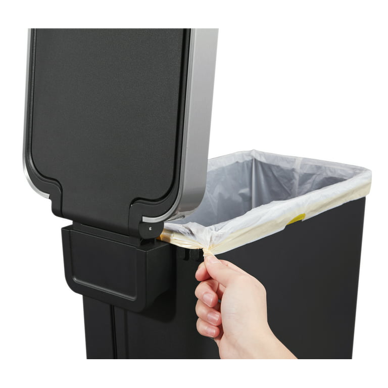 simplehuman Slim Plastic Step Trash Can 10.5 Gallon Gray - Office
