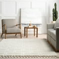 thumbnail image 4 of nuLOOM Alafia High-Low Geometric Tasseled Area Rug, 8' 10" x 12', Alafia Off-white, 4 of 9