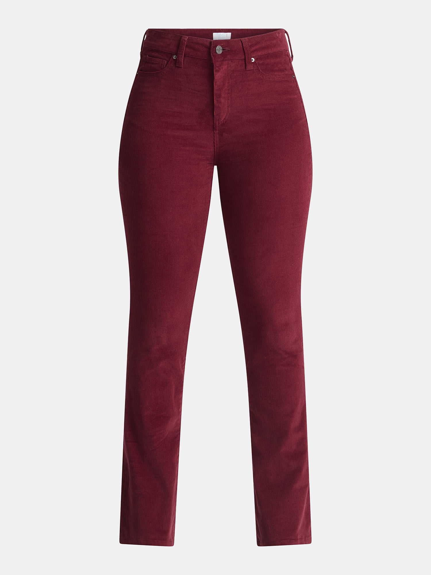 Time and Tru Women's High Rise Corduroy Flare Jeans, 32" Inseam, Sizes 2-22