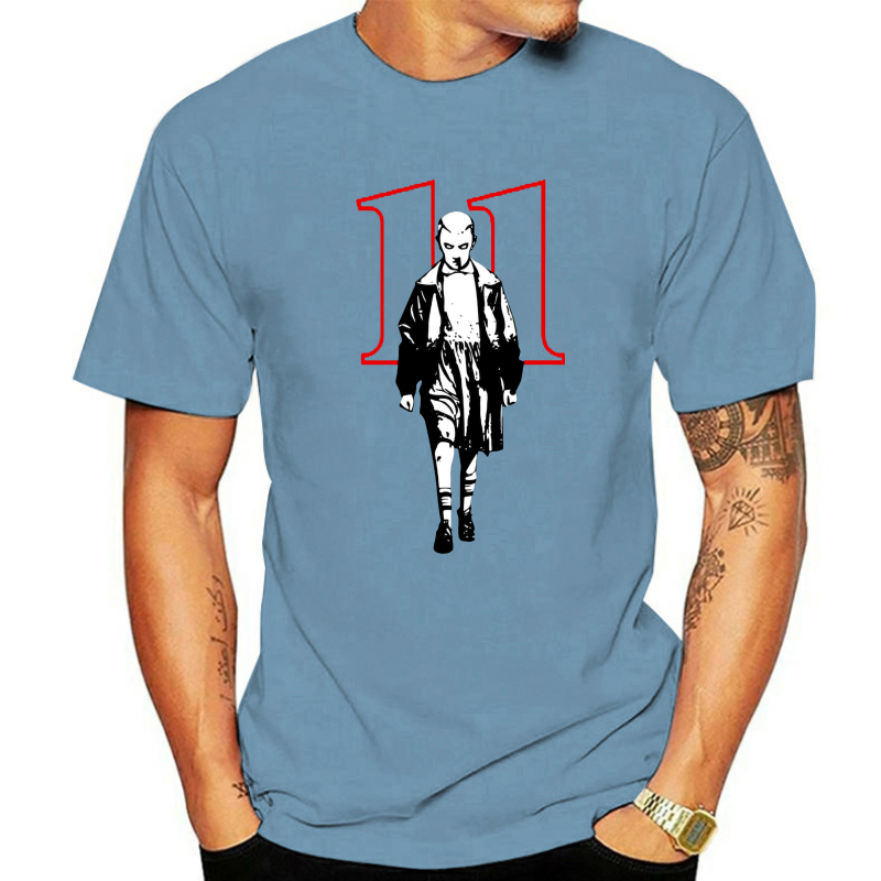 thumbnail image 3 of Stranger Style Pop Culture Things Eleven Cosplay White T-Shirt Size M-3XL, 3 of 5