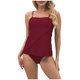 thumbnail image 1 of MKLEKYY Trajes De Baños Women High Waisted Bikini Sexy Push Up Two Piece Swimsuits Vintage Swimsuit Two Piece Retro Ruched Low Waist Solid Bikini Set, 1 of 6
