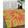 thumbnail image 3 of Ahgly Company Machine Washable Indoor Square Transitional Orange Red Orange Area Rugs, 5' Square, 3 of 7