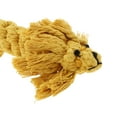 thumbnail image 3 of Juguete para masticar en forma de león para cachorros, cuerda de algodón trenzada duradera para limpiar los dientes, color amarillo, 3 of 7