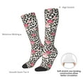 thumbnail image 6 of Cauagu Rose Mix Leopard 3 Print Women's Men's Ankle Socks 1-pack Casual Athletic Socks for Unisex Adult Moisture-Wicking Socks for Daily Wear/Running/Sport, 6 of 8