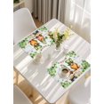 thumbnail image 5 of St. Patrick's Day Placemats Set of 12, Green Gnomes Lucky Shamrocks Grey Farm Wooden Placemats for Dining Table, Place Mats for Kitchen Tabletop, Waterproof Wipeable Dining Table Mats Set, 5 of 9