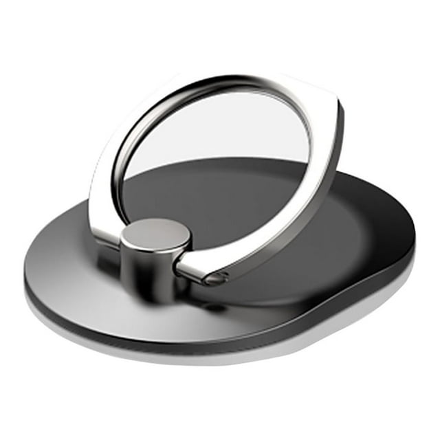 Graflsoa Support Anneau Universel Ultra Mince pour Téléphone avec Rotation à 360°, Adhésif Fort et Conception Réutilisable pour Tous les Téléphones Intelligents - Noir Épuré