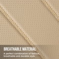 thumbnail image 5 of Coverado Beige Front Car Seat Covers, Designer Premium Leather Automotive Seat Protectors, Airbag Compatible Auto Interior Accessories Universal Fit for Most Cars SUV Pick-up Trucks, 5 of 10