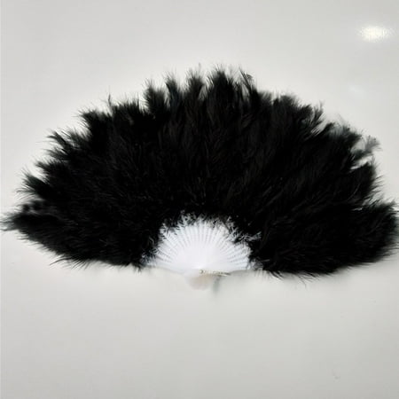 

LKMEI Hand Held Soft Feather Fan Burlesque 20s Flapper Wedding Ladies Fancy Dress