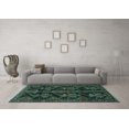 thumbnail image 3 of Ahgly Company Machine Washable Indoor Square Persian Turquoise Blue Traditional Area Rugs, 6' Square, 3 of 4