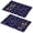 Alien Rocket Deep Purple Pattern, variant on Alien and UFO Deep Blue Pattern PVC Woven Placemats Set Of 2, Outdoor Picnic Placemats Non-slip Gift Ideas for Dining Table Bar,12" X 18"