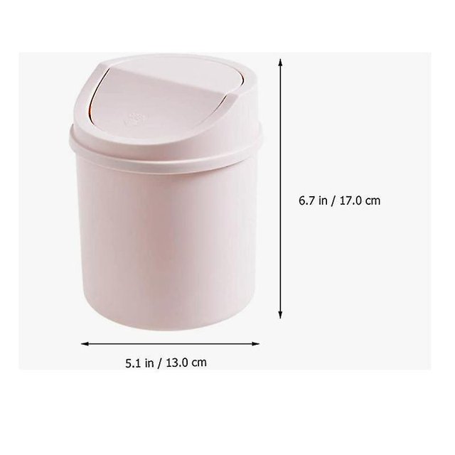 Mini bote de basura de escritorio de 2 uds con tapa abatible, bote de basura pequeño, contenedor de basura para el hogar, cocina, Ba ShuxiuWang 8390613578280