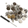 thumbnail image 2 of Jeans Rivet Buttons Trousers Buckles Adjustable Jeans Button Elegant Design Men and Women Alloy Material Waist Nail-Free Buckle 3 Sets, 2 of 4